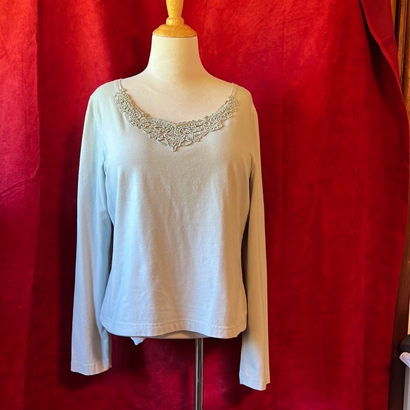 Isabella Bird Tops - Mint green Lace front Top